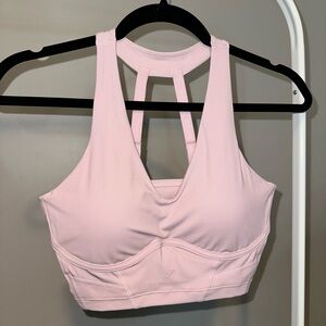 Whitney Simmons x Gymshark pressed petal pink longline sports bra